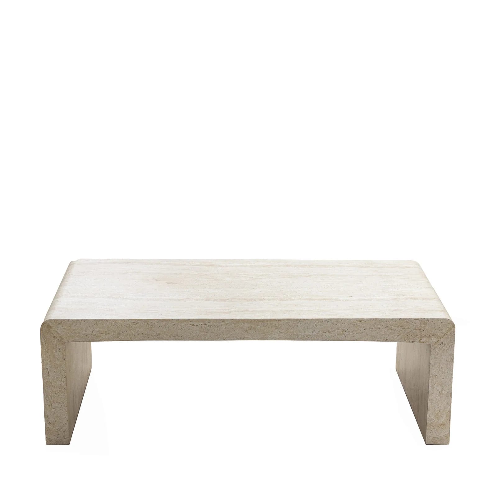 Détail du plateau de la table basse Tocoa et de sa veine beige
