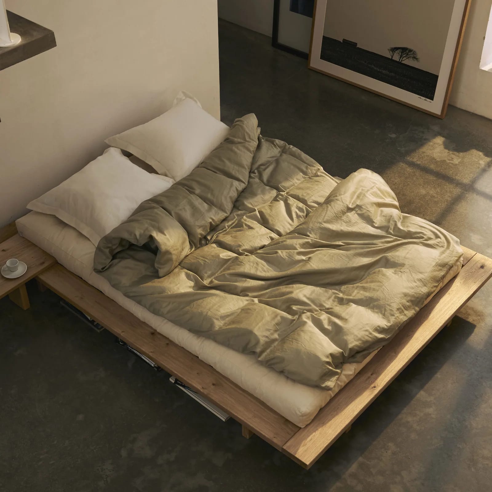 Table de chevet basse Japan en pin massif