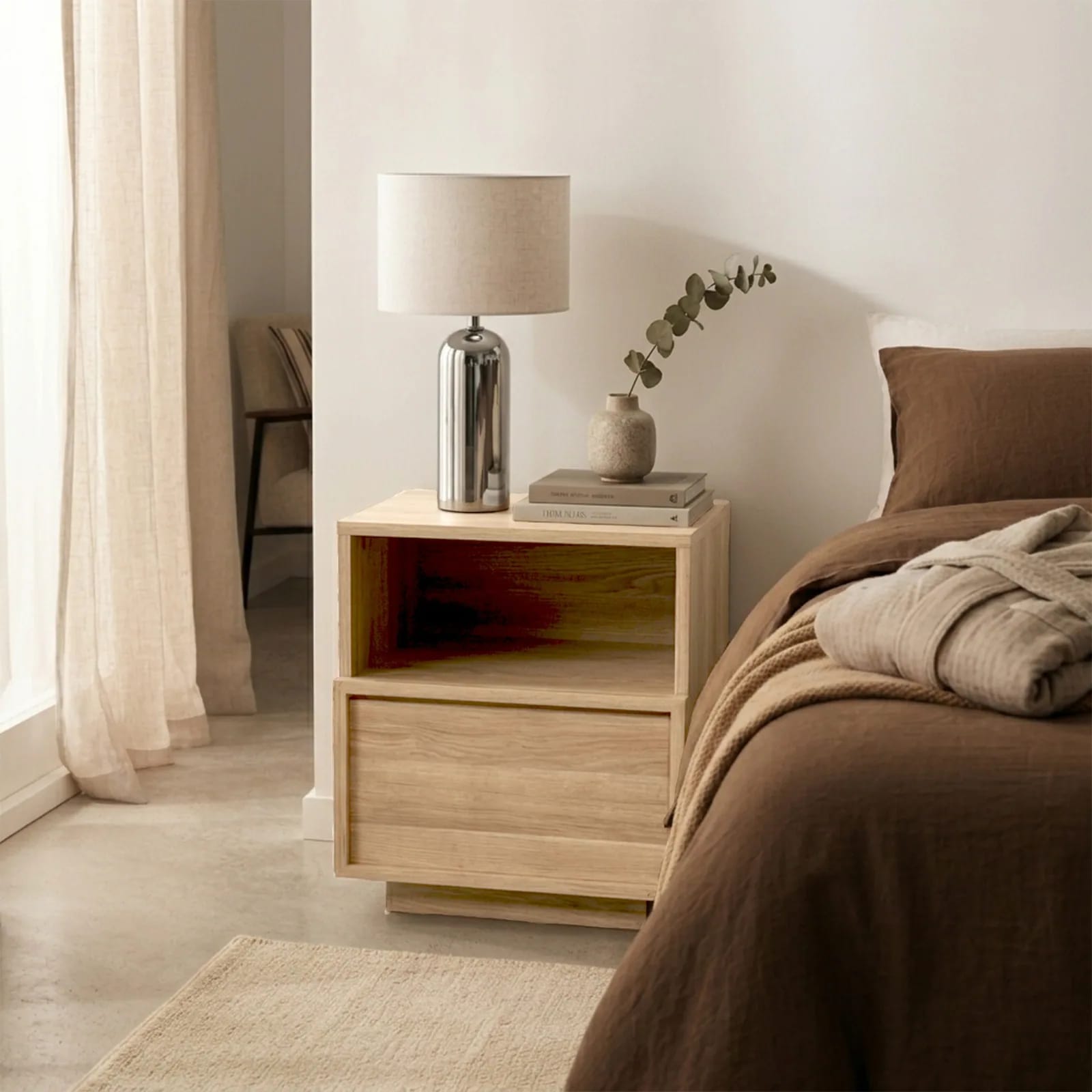 Niche de rangement de la table de chevet Joy