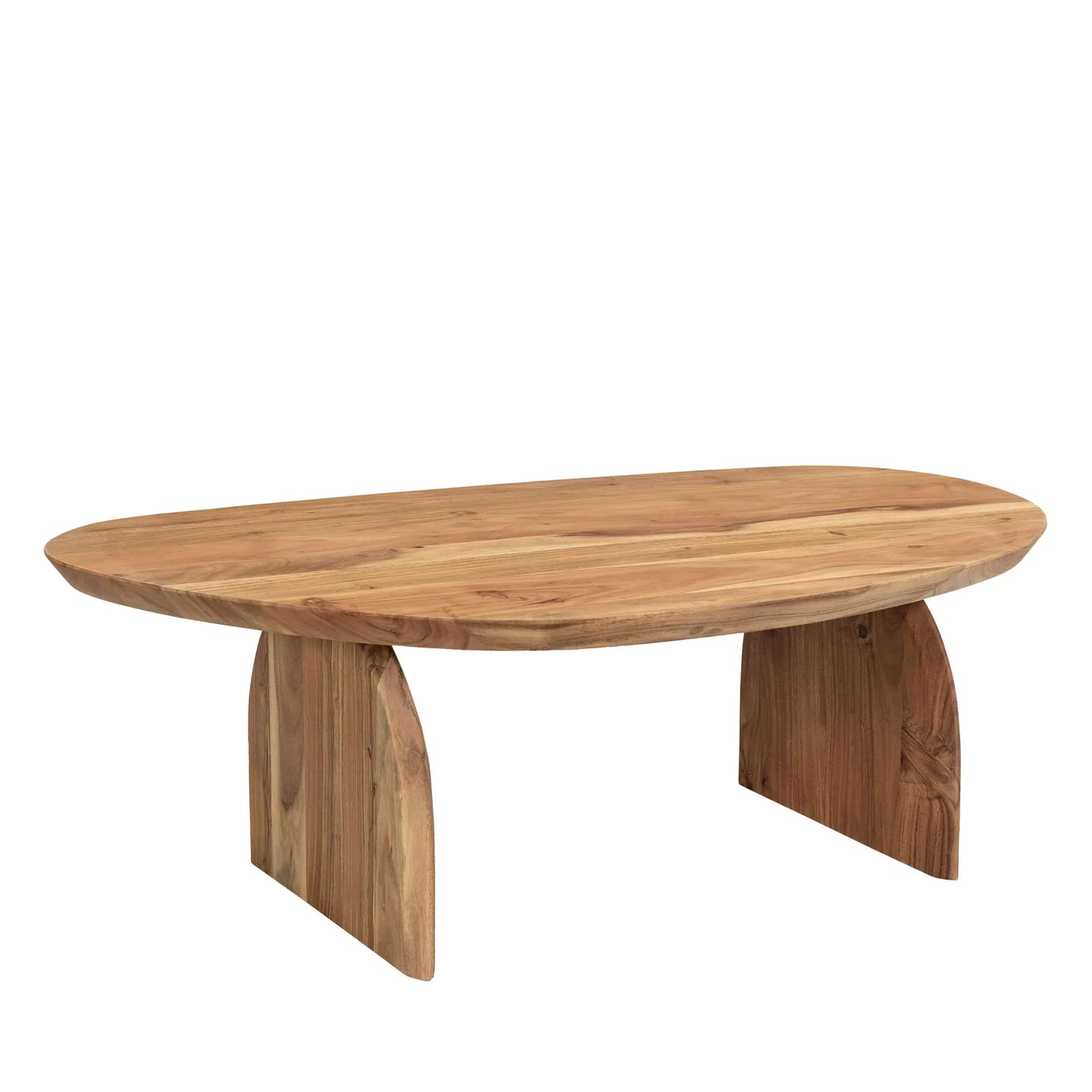 Pied sculpté de la table basse Malang en acacia