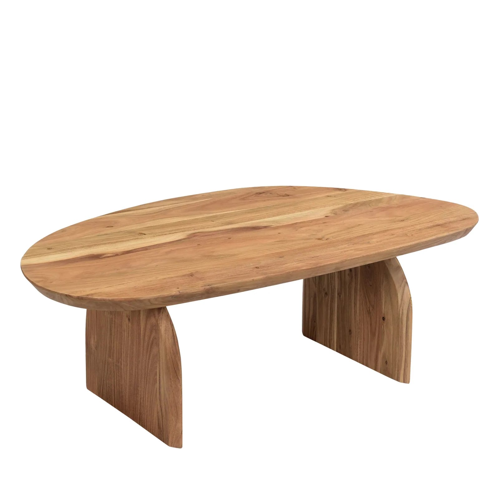 Table basse Malang devant un canapé en tissu écru