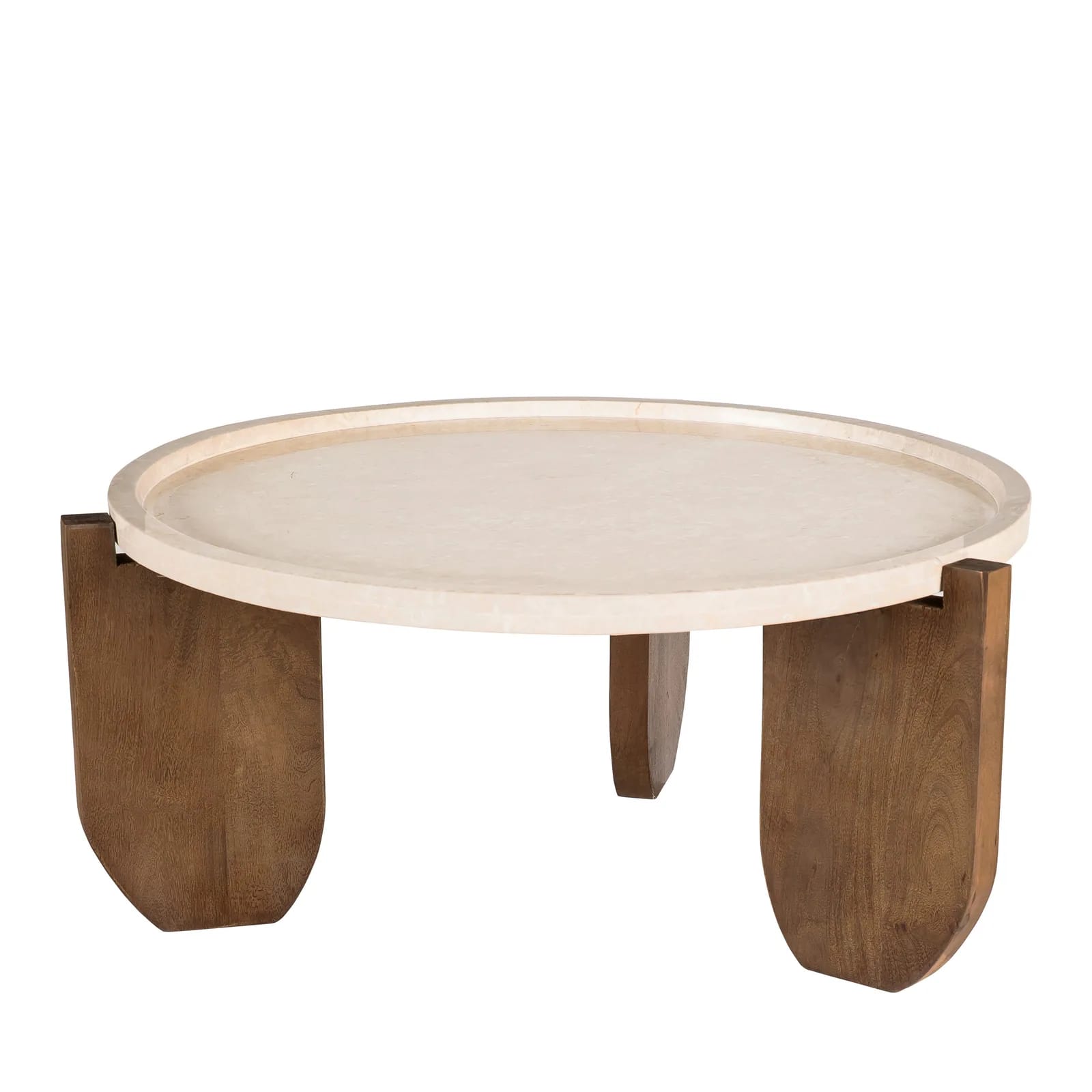 Socle en bois massif de la table basse Nador