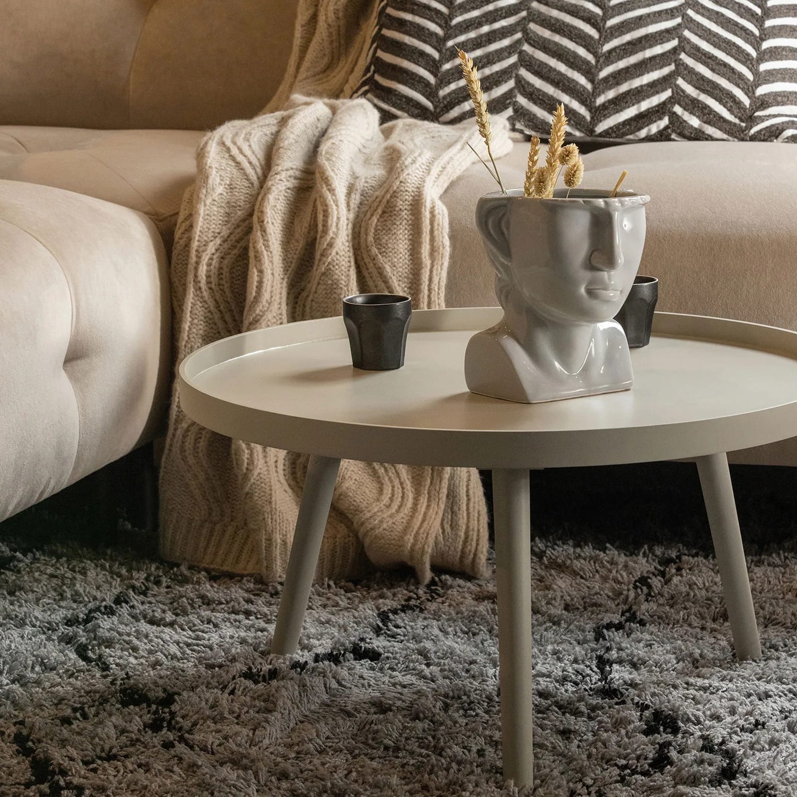 Table d'appoint ronde Mesa en bois
