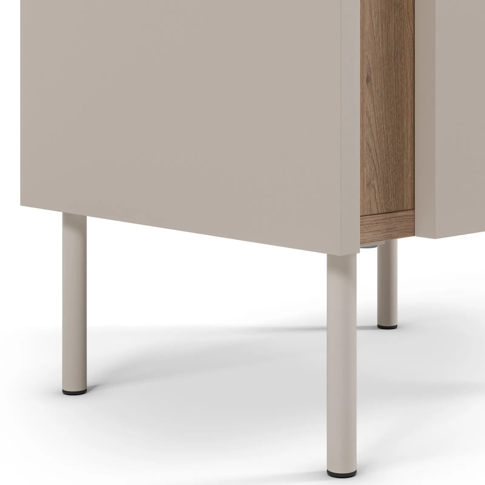 Table de chevet Boxy à une porte sur piètement métal