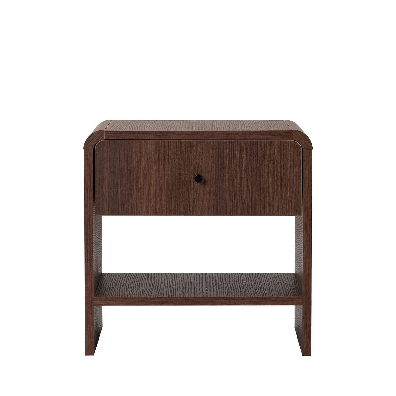 Angle rayonné de la table de chevet Milano
