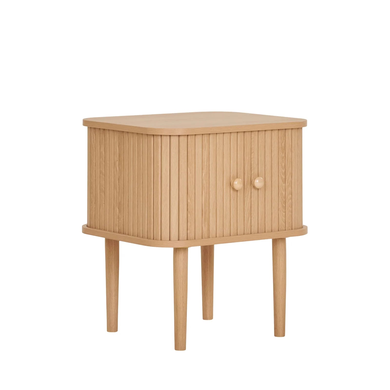 Table de chevet Nikko dans une chambre scandinave